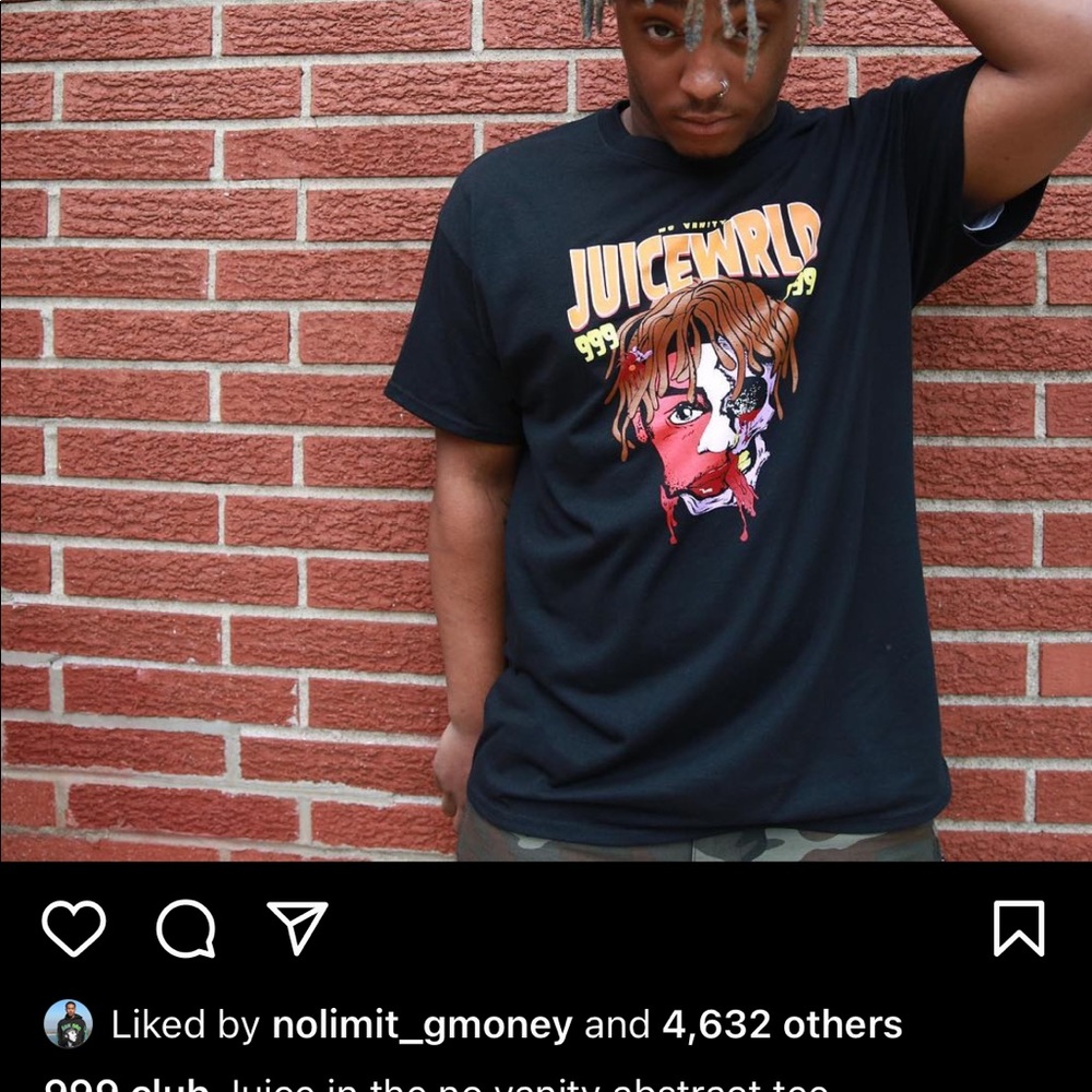 Juice WRLD No Vanity Abstract Tee - Picture 4 of 4